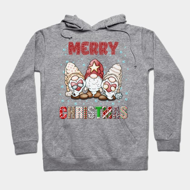 Merry Christmas Gnome Family Funny Xmas Tree Women Men Kids Hoodie by JennyArtist